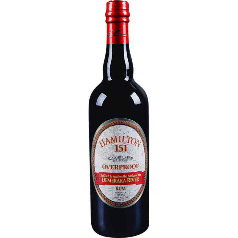 Hamilton Demerara Overproof Rum 151 Proof view 1