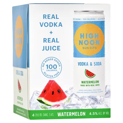 High Noon Watermelon Hard Seltzer 4x 355ml Cans