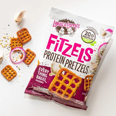 Lenny & Larry's Everything Bagel Protein Pretzels 3 oz Bag