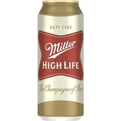 Miller High Life American Lager 6 Pack 16oz Cans