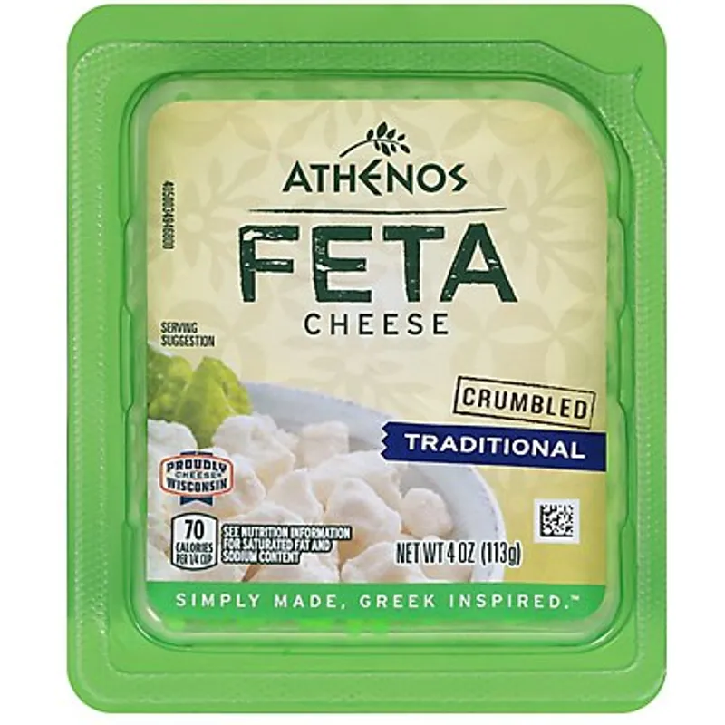 Athenos Crumbled Traditional Feta Cheese view 1