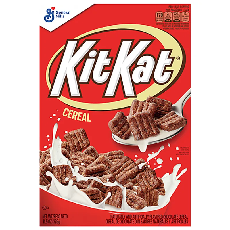 General Mills Kit Kat Cereal Chocolatey Box view 1