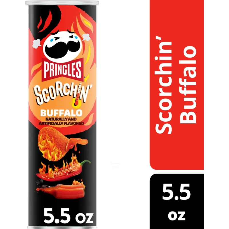 Pringles Scorchin Buffalo Potato Crisps Chips view 1
