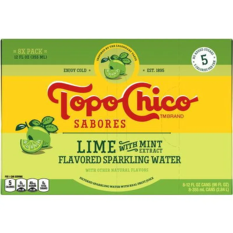 Topo Chico Lime with Mint Sparkling Water view 1