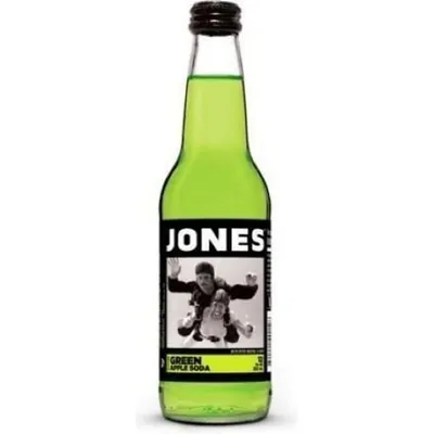 Jones Pure Cane Soda Green Apple 12 oz Bottle