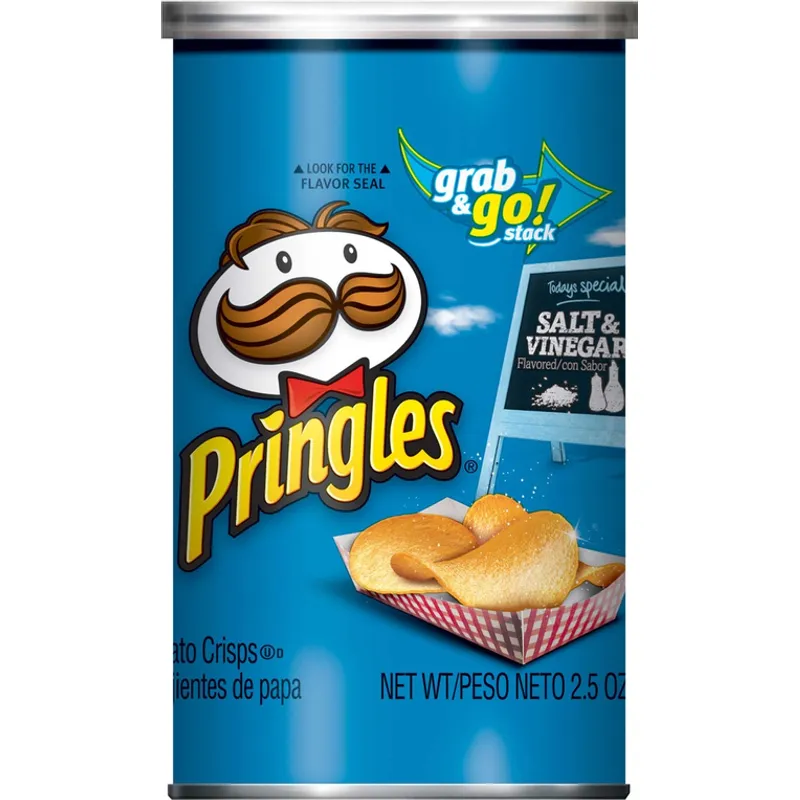 Pringles Grab And Go Stack Potato Crisps Salt & Vinegar view 1