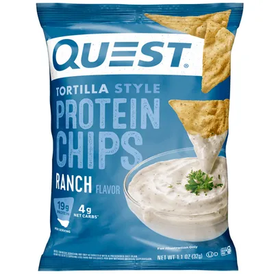 Quest Nutrition Tortilla Style Protein Chips Ranch 1.1 oz Bag