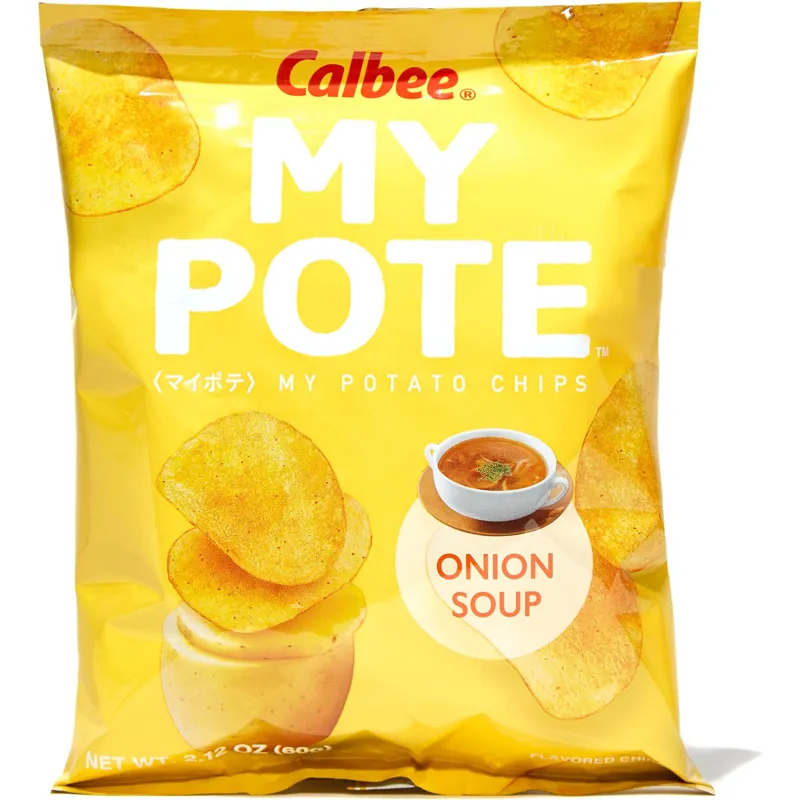 Calbee My Pote Potato Chips Onion Soup Flavor view 1