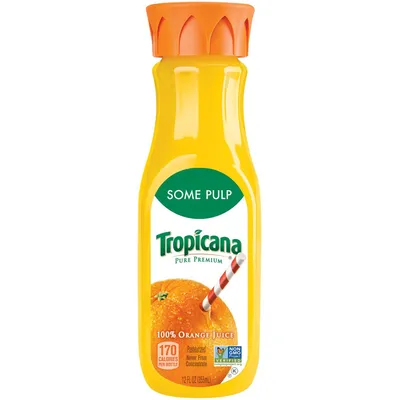 Tropicana Pure Premium Orange Juice Some Pulp 12 oz
