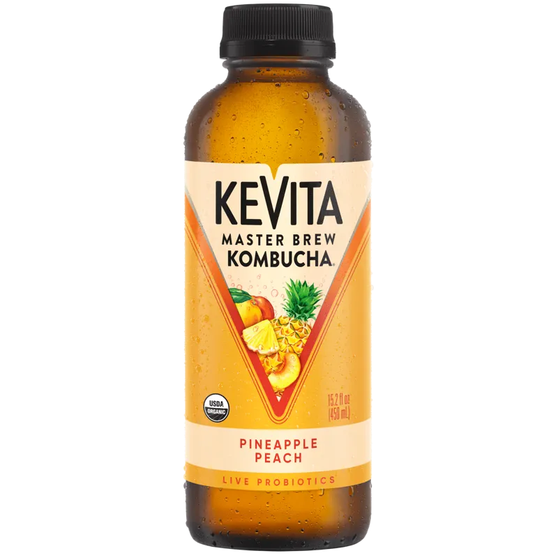 Kevita Pineapple Peach Kombucha view 1