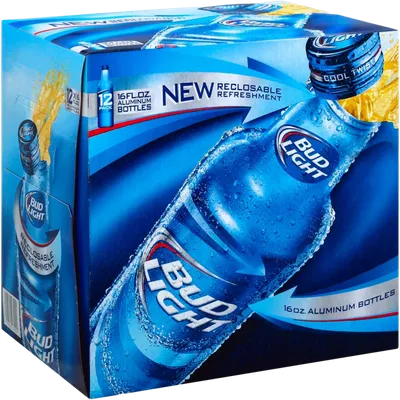 Bud Light 12 pack 12 oz Aluminum Bottles