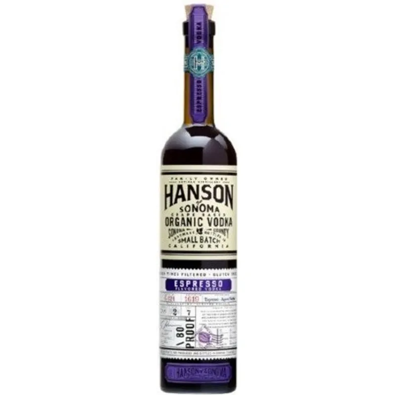 Hanson Of Sonoma Grape Based Organic Small Batch Vodka Espresso view 1