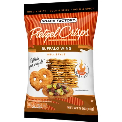 Snack Factory Buffalo Wings Pretzel Crisps 3oz Bag