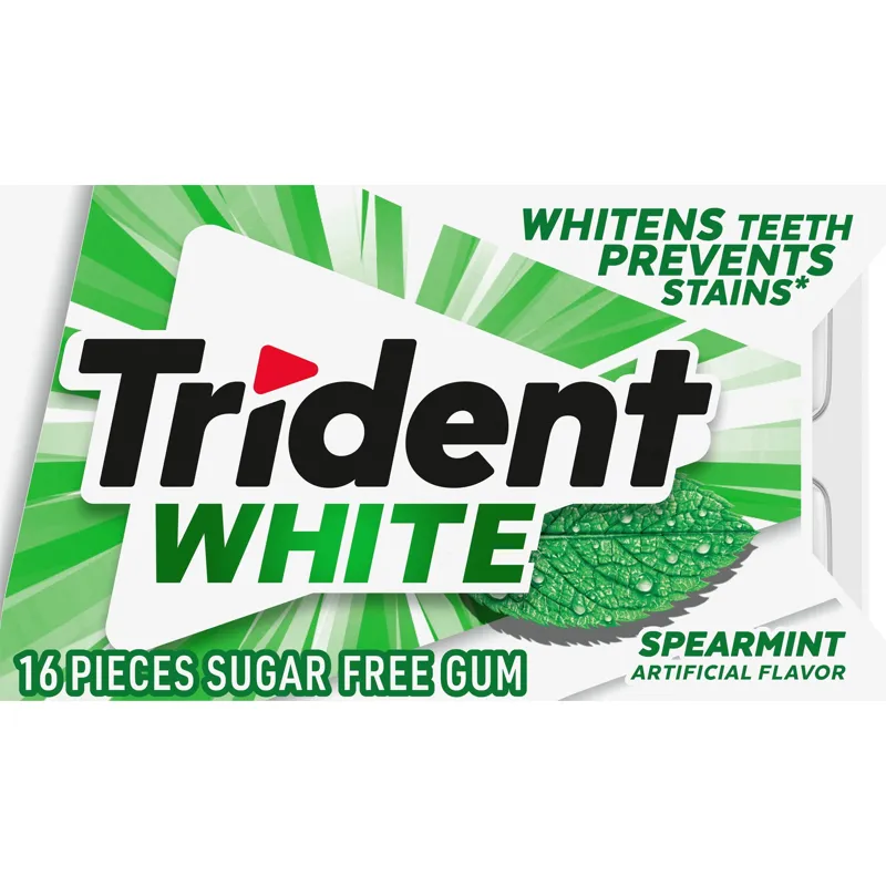 Trident White Sugar Free Spearmint Gum view 1