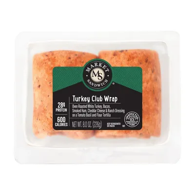 Market Sandwich Turkey Club Wrap 8 oz