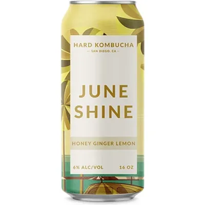 JuneShine Honey Ginger Lemon Hard Kombucha  6x 12oz Cans