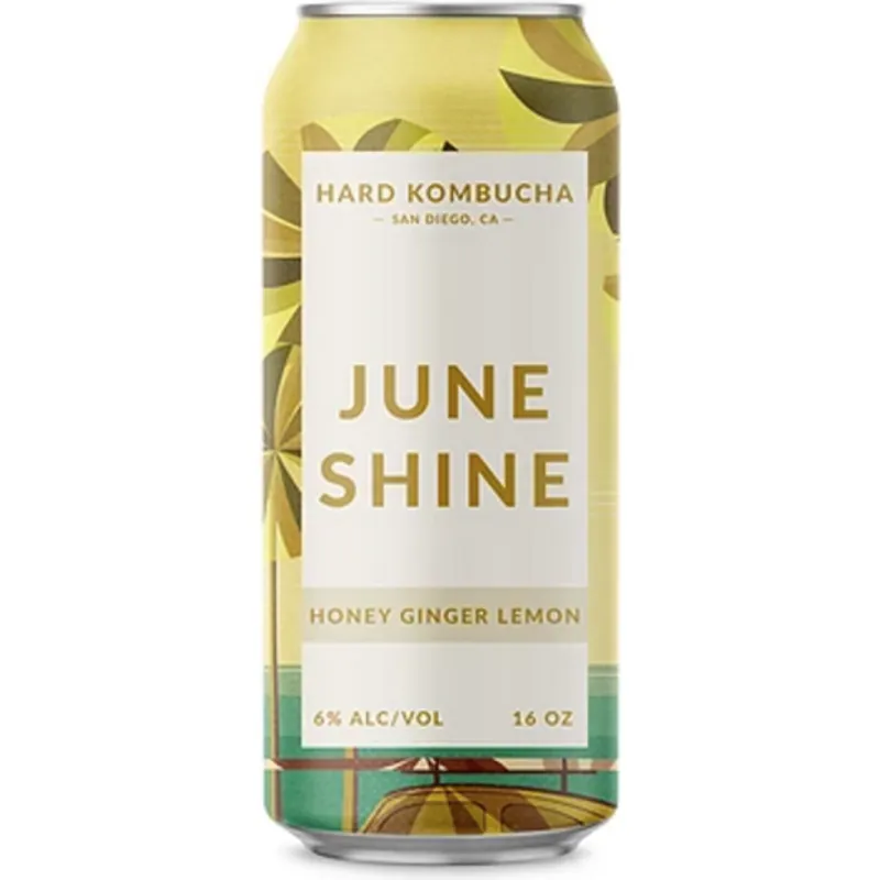 Juneshine Honey Ginger Lemon Hard Kombucha view 1