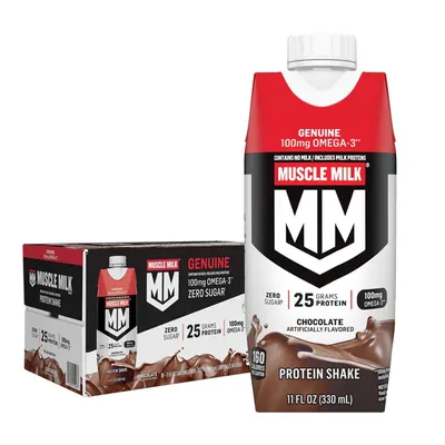 Muscle Milk Genuine Protein Shake Chocolate 11 oz Carton