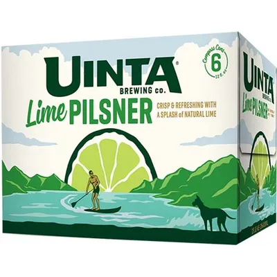 Uinta Lime Pilsner Beer 6 Pack 12oz Cans
