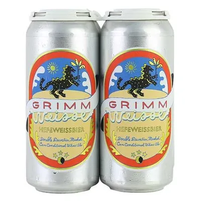 Grimm Artisanal Ales Weisse Hefeweissbier 4 Pack 16 oz Cans