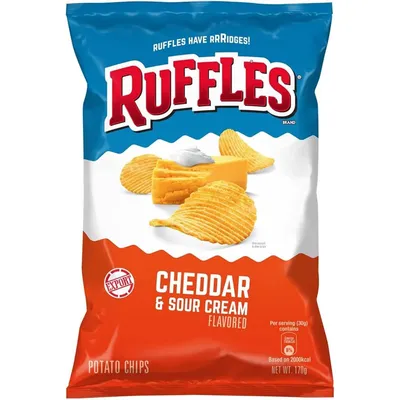 Ruffles Cheddar & Sour Cream Flavored Potato Chips 6.5 oz Bag