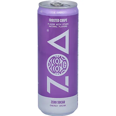 Zoa Energy Drink, Zero Sugar, Frosted Grape