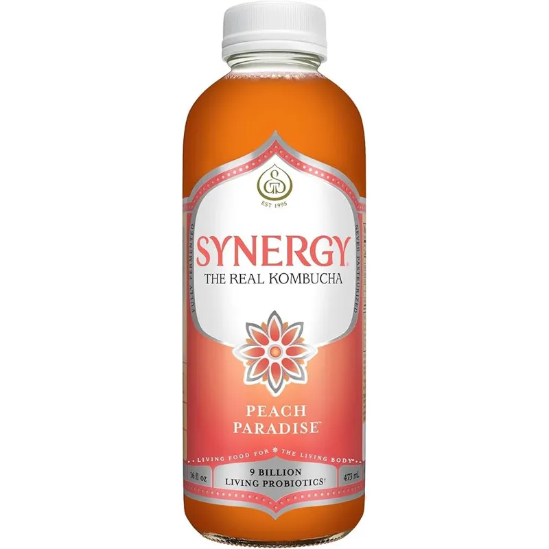 GT's Synergy Peach Paradise Raw Kombucha view 1