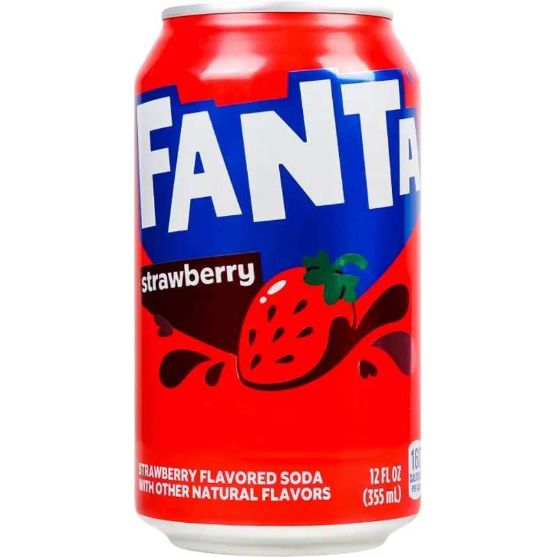 Fanta Strawberry Caffeine Free Soda view 1