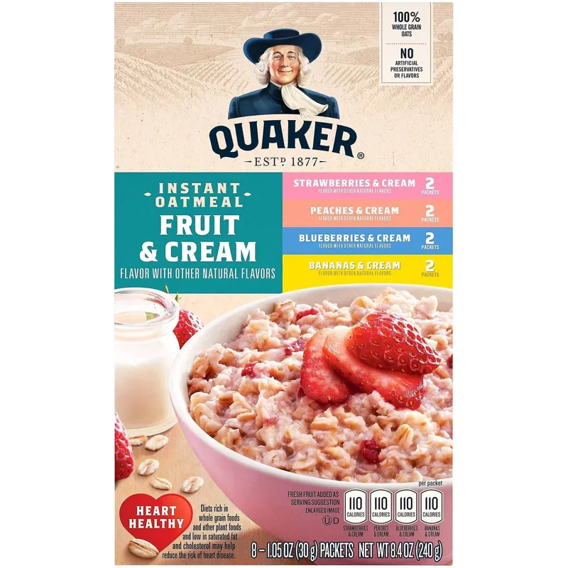 Quaker Instant Oatmeal Fruit & Cream Variety Box view 1