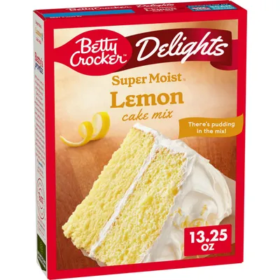 Betty Crocker Delights Super Moist Lemon Cake Mix 13.25 oz