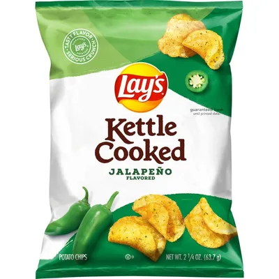 Lay's Kettle Cooked Jalapeno Chips 2.25 oz Bag