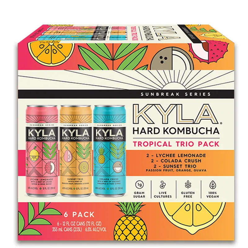 KYLA Hard Kombucha Tropical Trio view 1
