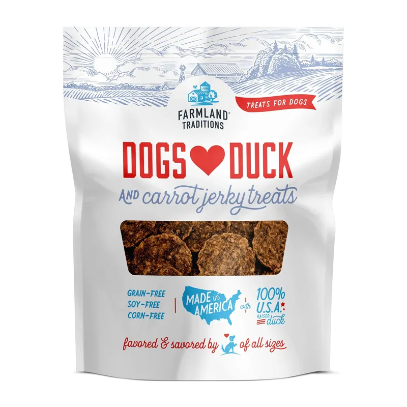 Farmland Traditions Dogs Love Duck & Carrot Jerky Treats view 1