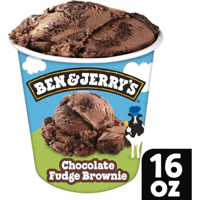 Ben and Jerry's Chocolate Fudge Brownie Ice Cream 16oz Container