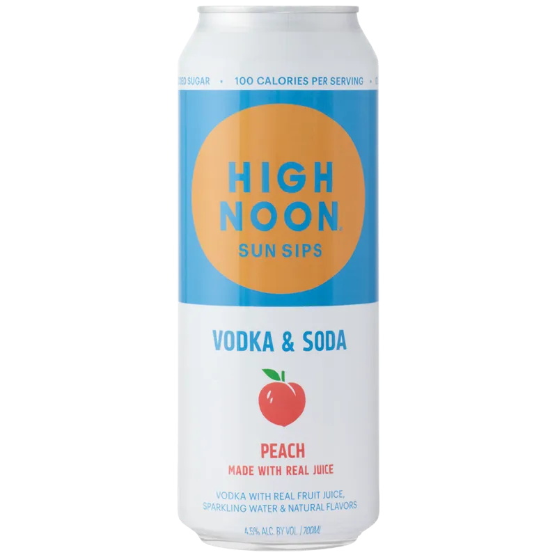 High Noon Vodka Hard Seltzer, Peach view 1