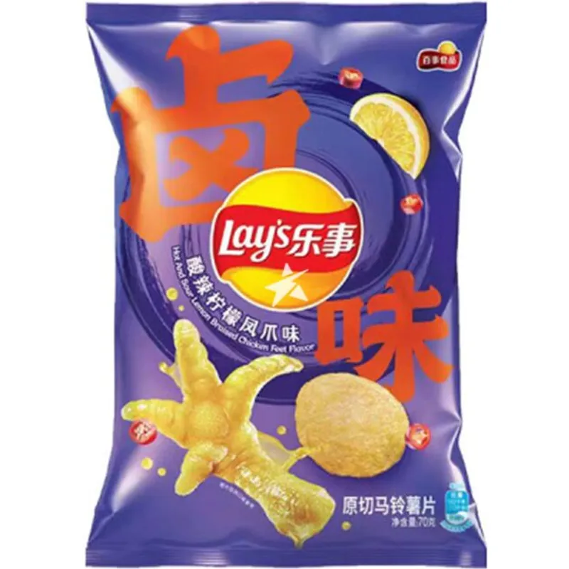 Lay's Hot And Sour Lemon Braised Chicken Feet Flavor Bag view 1