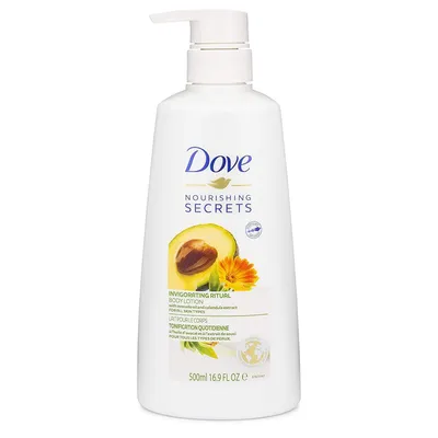 Dove Invigorating Ritual Body Lotion Avocado 16.9 oz Bottle