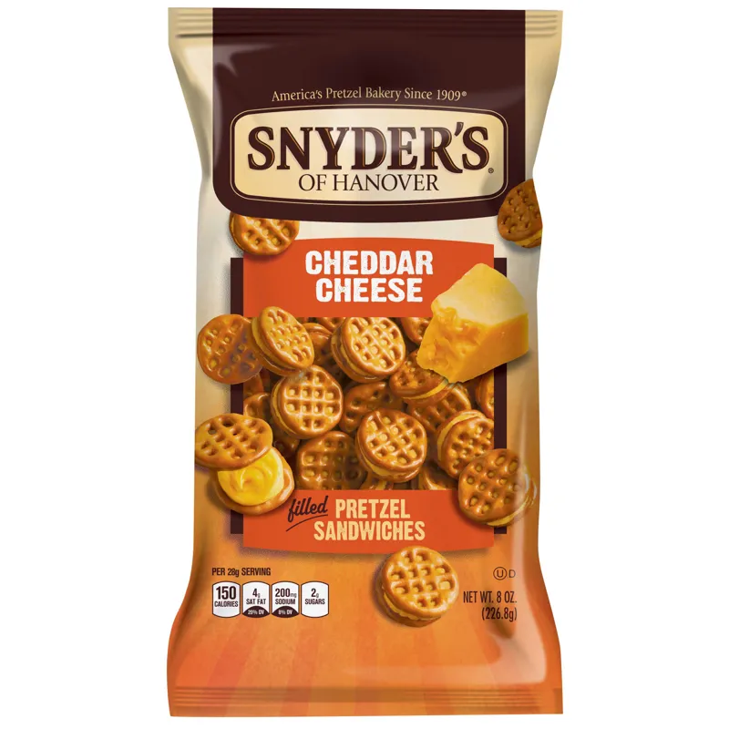 Snyder's of Hanover Cheddar Cheese Filled Pretzel Sandwiches view 1