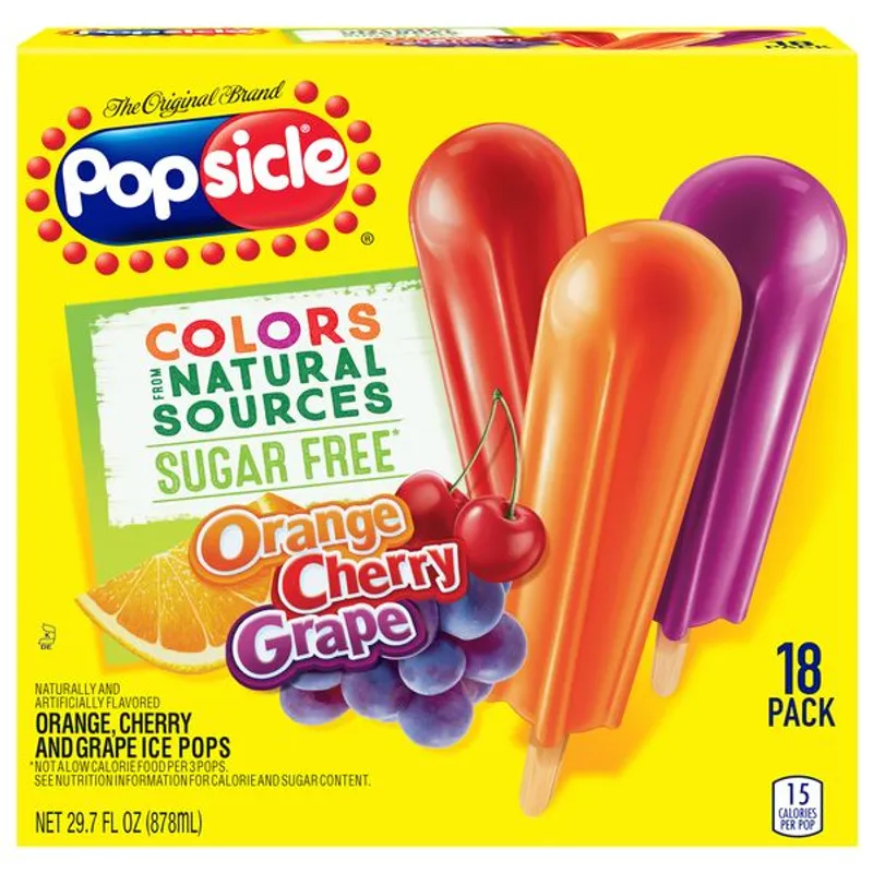 Popsicle Orange, Cherry & Grape Ice Pops Boxs view 1