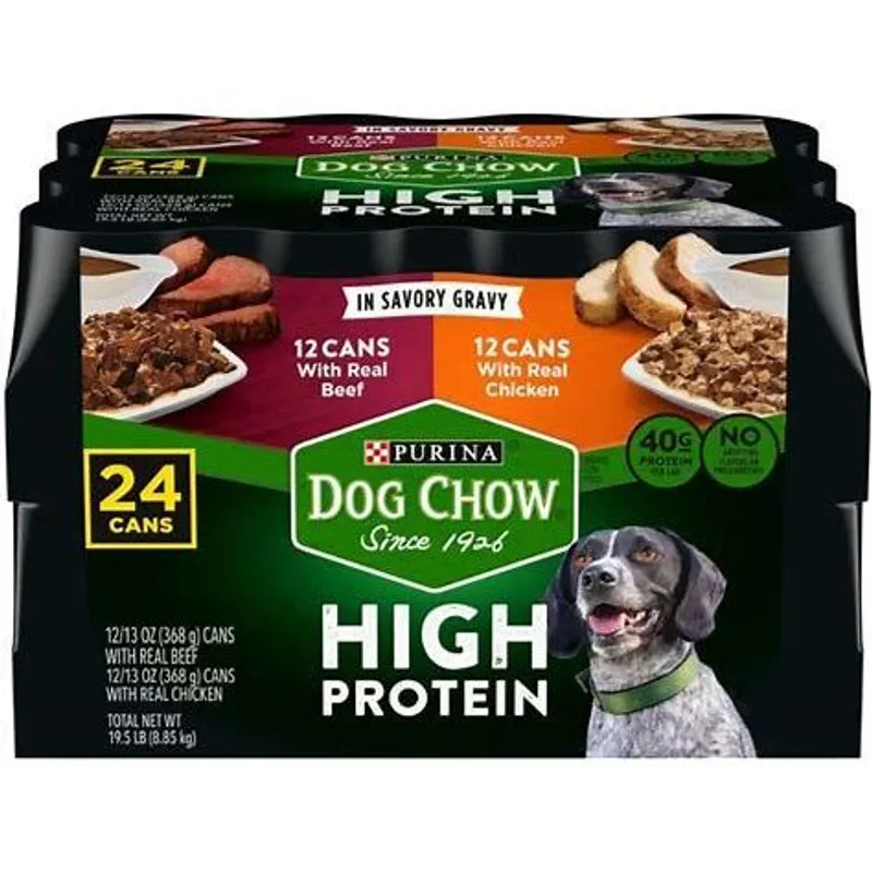 Purina Dog Chow High Protein Chicken in Gravy view 1