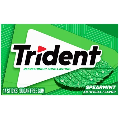Trident Spearmint Sugar Free Gum 14 sticks 14pieces