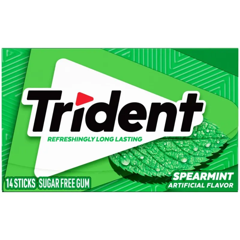 Trident Spearmint Sugar Free Gum view 1