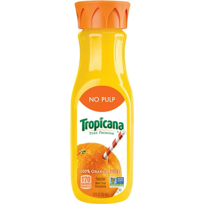 Tropicana Pure Premium Original No Pulp Orange Juice Plastic view 1