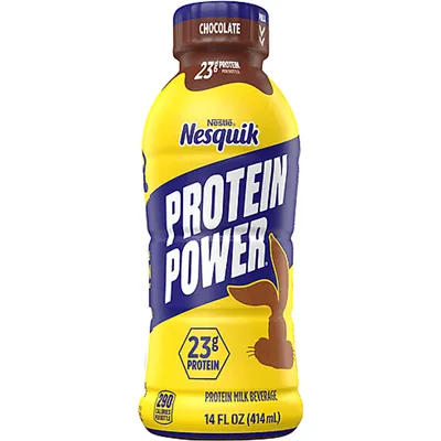 Nesquik Protein Power Ready to Drink Chocolate Protein Milk Beverage 14oz Bottle