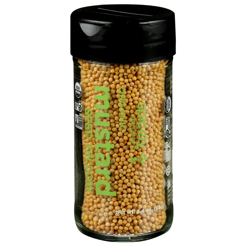 Spicely Organics Yellow Mustard Seeds Jar view 1