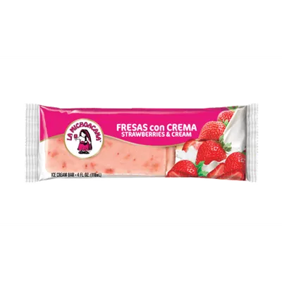 La Michoacana Strawberries & Cream Paletas 4oz Count
