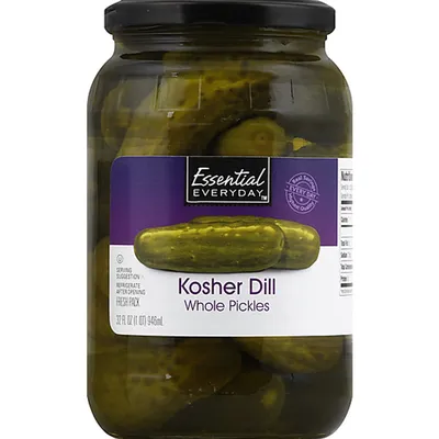 Essential Everyday Kosher Dill Whole Pickles 32 oz Jar