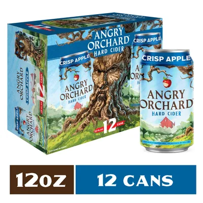 Angry Orchard Crisp Apple Hard Cider 12 Pack 12 oz Cans