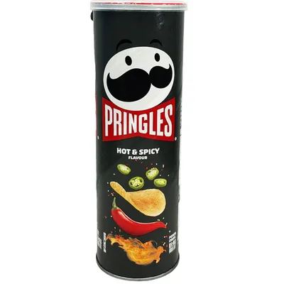 Pringles Hot & Spicy Potato Chips 110g Can
