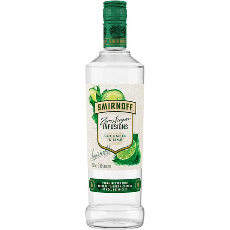 Smirnoff Zero Vodka Cucumber And Lime view 1